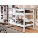 Ver imagem 2 de Beliche Solteiro Reforçada com Colchão que Vira Duas Camas Branco Letícia