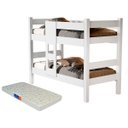 Ver imagem 1 de Beliche Solteiro Reforçada com Colchão que Vira Duas Camas Branco Letícia