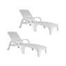 Kit 2 Espreguiçadeiras Copacabana Branca - 1