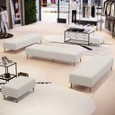 Ver imagem 2 de Kit 02 Puffs Decorativo Sala de Estar Bali W01 Pés Palito 210x60cm Linho Champagne - Lyam Decor