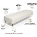 Ver imagem 4 de Kit 02 Puffs Decorativo Sala de Estar Bali W01 Pés Palito 210x60cm Linho Champagne - Lyam Decor