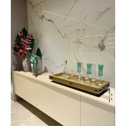 Bandeja Dourada Espelhada Luxo Decoração 50x30 - 2