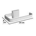 Ver imagem 4 de Kit Porta Papel Higiênico e Porta Toalha de Rosto Luxo Branco