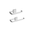 Ver imagem 1 de Kit Porta Papel Higiênico e Porta Toalha de Rosto Luxo Branco