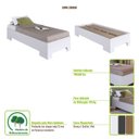 Ver imagem 3 de Cama Solteiro Xangai para Colchões 78x188 cm CX1080 Art In Móveis