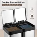 Ver imagem 3 de Takywep Lixeira Inox 40l com 2 Compartimentos e Tampa Silenciosa