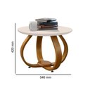 Ver imagem 3 de Mesa de Centro Inov Estilo Moderno com Pés Trabalhados em Madeira e Tampo em Mdf Cor Nature/off Whit