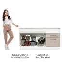 Ver imagem 5 de Balcão de Pia 150 Cm 2 Portas e 2 Gavetas (com Tampo) Branco/crema Agata Madesa