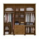 Ver imagem 3 de Guarda Roupa Grande 10 Portas 3 Gavetas Freijó B22010-97 Araplac