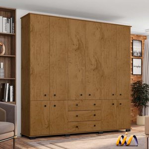 Guarda Roupa Grande 10 Portas 3 Gavetas Freijó B22010-97 Araplac