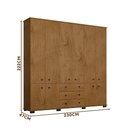 Ver imagem 4 de Guarda Roupa Grande 10 Portas 3 Gavetas Freijó B22010-97 Araplac
