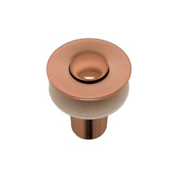 Válvula Pia Lavatório Ralo Click Pequeno Rose Gold Brilhante 7/8 Metal - 1