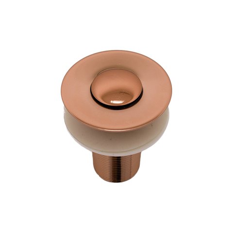 Válvula Pia Lavatório Ralo Click Pequeno Rose Gold Brilhante 7/8 Metal
