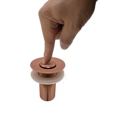Válvula Pia Lavatório Ralo Click Pequeno Rose Gold Brilhante 7/8 Metal - 2