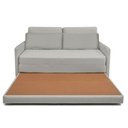 Ver imagem 6 de Sofá-cama 2 Lugares Mh-1606 Herval 146 Cm Colchão Casal Linho Cinza C