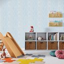 Ver imagem 1 de PAPEL DE PAREDE BOBINEX SONHOS - LISTRAS AZUL