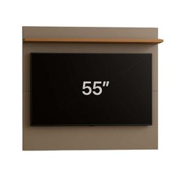 Painel para Tv até 55 Polegadas Versátil 100% Mdf 1 Prateleira Simples Nature/griss - 3