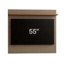 Ver imagem 3 de Painel para Tv até 55 Polegadas Versátil 100% Mdf 1 Prateleira Simples Nature/griss