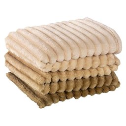 Cobertor Queen Fluffy Manta Flannel Ultrasoft Gold - 1