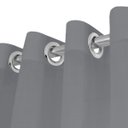 Ver imagem 2 de Cortina Linho Premium 290x250 Cm com Ilhós Cromado Admirare - Grafite