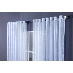 cortina para quarto grande voal xadrez branco 6,00x2,80 - 3