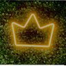 Luminária de Parede Coroa Led Neon 25cm 3D Gold Print 110V-220V - 1