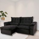 Ver imagem 2 de Sofá Retrátil e Reclinável Articulado Ipanema - 1,60m de Largura e Abertura Grande em Veludo Premium