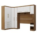 Ver imagem 1 de Quarto 7 Portas 5 Gavetas Cab Qn Paris Master Luciane Móveis Avelã Pf/branco Pf