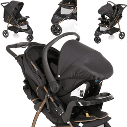 Carrinho de Bebe com Bebe Conforto Galzerano Cross Preto Cobre - 3