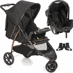 Carrinho de Bebe com Bebe Conforto Galzerano Cross Preto Cobre - 1