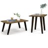 Conjunto 2 Mesas De Centro e Lateral - Sala de estar - Solanum - Pé Preto - 1