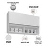 Armário Aéreo para Cozinha 100cm Luna M05 Branco - Inoviza - 4