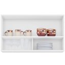 Ver imagem 3 de Armário Aéreo para Cozinha 100cm Luna M05 Branco - Inoviza