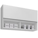 Ver imagem 1 de Armário Aéreo para Cozinha 100cm Luna M05 Branco - Inoviza