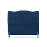 Cabeceira de Cama Box Casal 140 Cm Dunas - Veludo Azul Marinho - 2