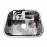 Cuba Inox Pia Cozinha 430 40x34x17 + Válvula + Sifão - 1