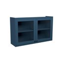 Ver imagem 1 de Armário Aéreo P/ Cozinha Évora Ph 3122 C/ 2 Portas C/ Vidro 120cm Azul - Herval