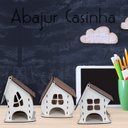Ver imagem 2 de Luminária Abajur de Mesa 3 Casinha Madeira G9 Decoração