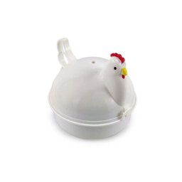 Recipiente Para Cozinhar Ovos no Microondas Panela Formato de Galinha Cozinha Fácil e Rápido - 3