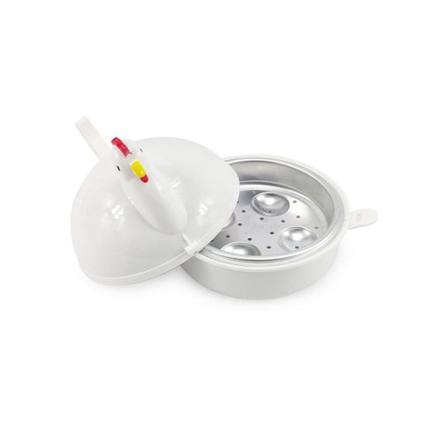 Recipiente Para Cozinhar Ovos no Microondas Panela Formato de Galinha Cozinha Fácil e Rápido