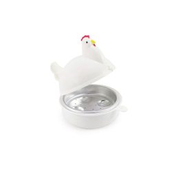 Recipiente Para Cozinhar Ovos no Microondas Panela Formato de Galinha Cozinha Fácil e Rápido - 4