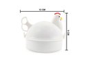 Ver imagem 2 de Recipiente Para Cozinhar Ovos no Microondas Panela Formato de Galinha Cozinha Fácil e Rápido