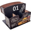 Ver imagem 1 de 25 Porta Sachês Guardanapos Burger Mdf para Restaurantes Bares Lancherias 01 Ao 25 Zanline