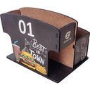 Ver imagem 3 de 25 Porta Sachês Guardanapos Burger Mdf para Restaurantes Bares Lancherias 01 Ao 25 Zanline