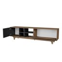 Ver imagem 4 de Rack para Tv até 75'' com 2 Portas e Nichos 200cm Lars - Preto