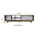 Ver imagem 3 de Rack para Tv até 75'' com 2 Portas e Nichos 200cm Lars - Preto