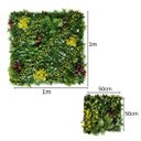 Ver imagem 2 de Jardim Vertical Artificial 1m² Folhagem Premium Efeito 3D para Parede e Decoração