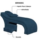 Ver imagem 4 de Maca Estofada Estética Botonê 60 Cm Sobrancelha Cilios Cor:azul Royal