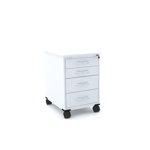 GAVETEIRO VOLANTE 4 GAVETAS PANDIN MAXXI - BRANCO MXGV04GMT