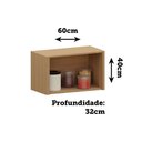 Ver imagem 2 de Armário Aéreo para Geladeira 60cm 2 Portas Lúmia Luciane Móv Freijó
